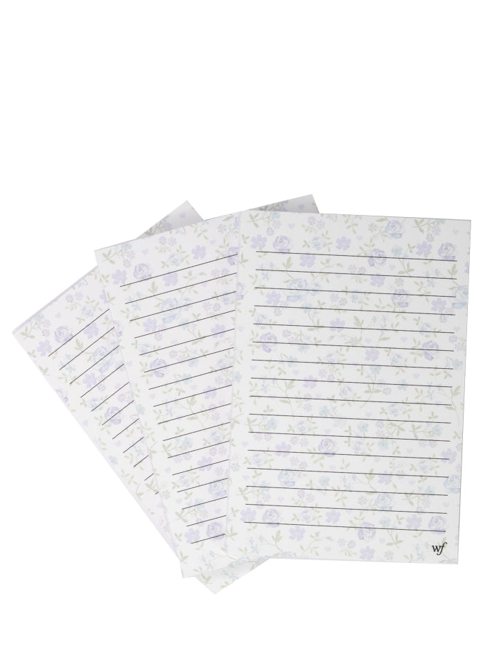 Lilac & Blue Floral Notepad