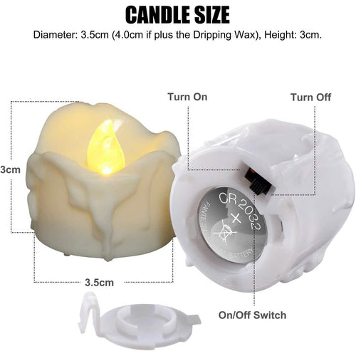 12-Pack: LED Timer Candle Decoration