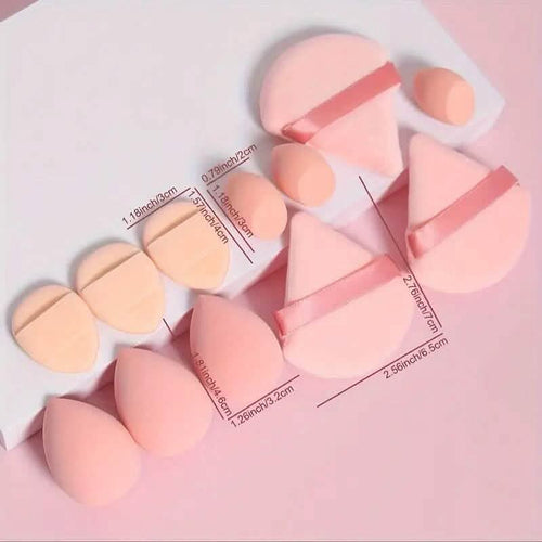12-Piece Set: All-Purpose Makeup Sponge Puffs