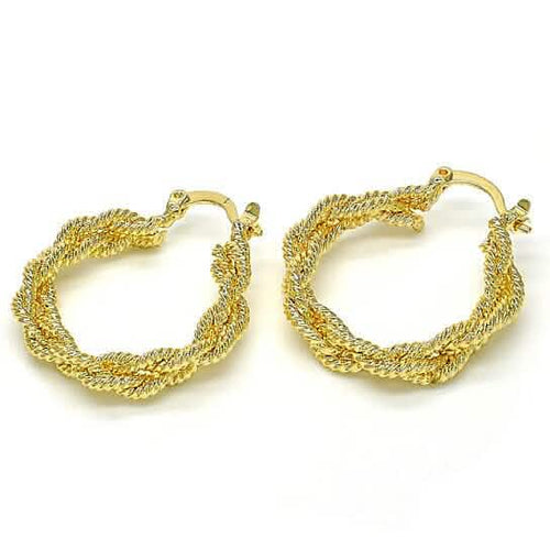 18k Gold Filled High Polish Finsh Medium Hoop
