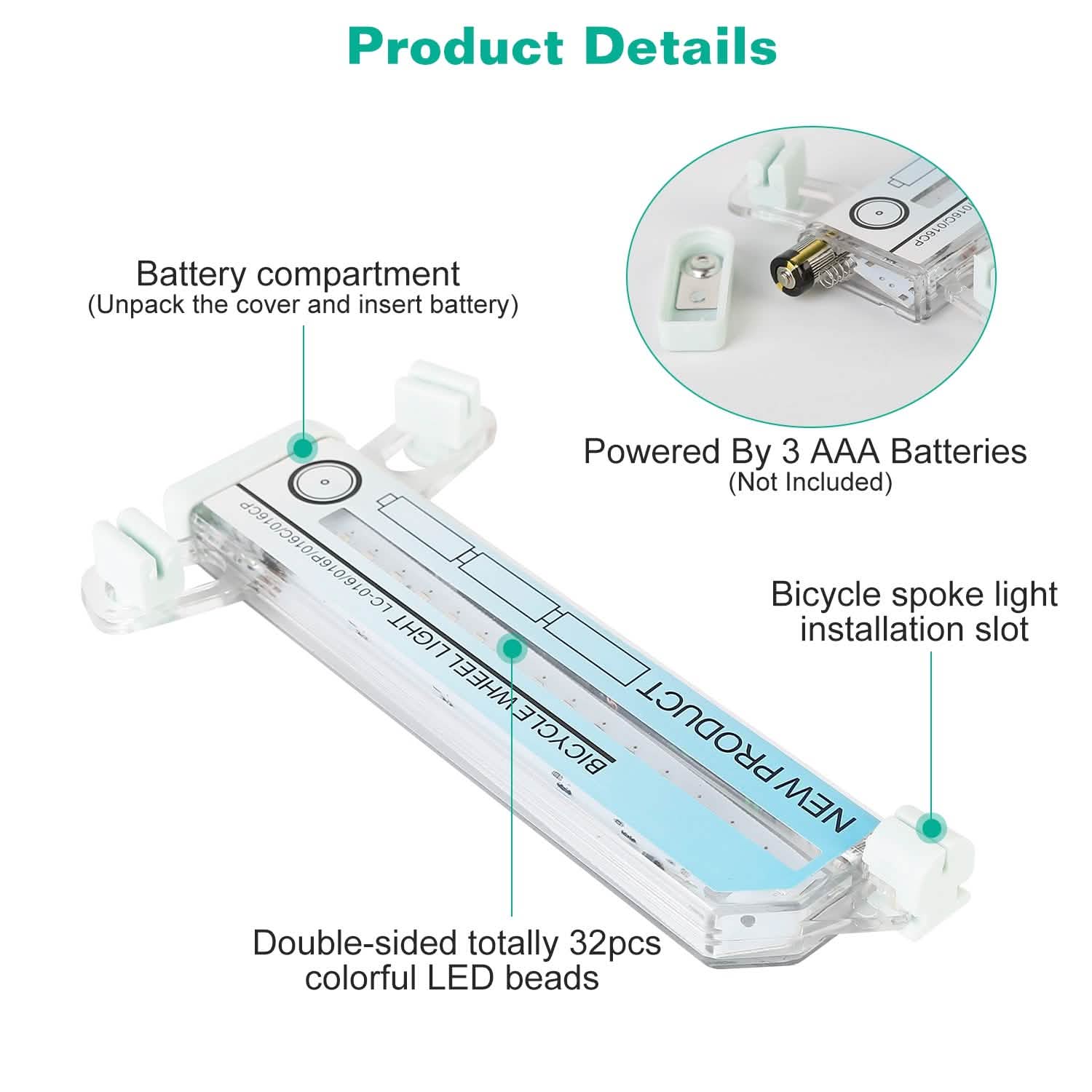 2-Piece: 32 LEDs Pattern Cycling Lights