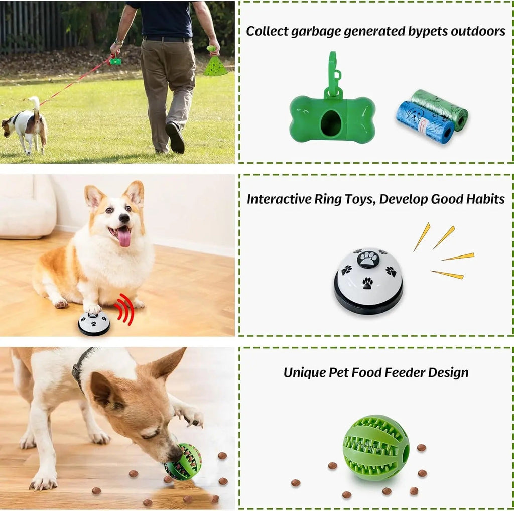 20-Piece Puppy Teething Chew Toy Set with Basket for Small & Medium Dogs