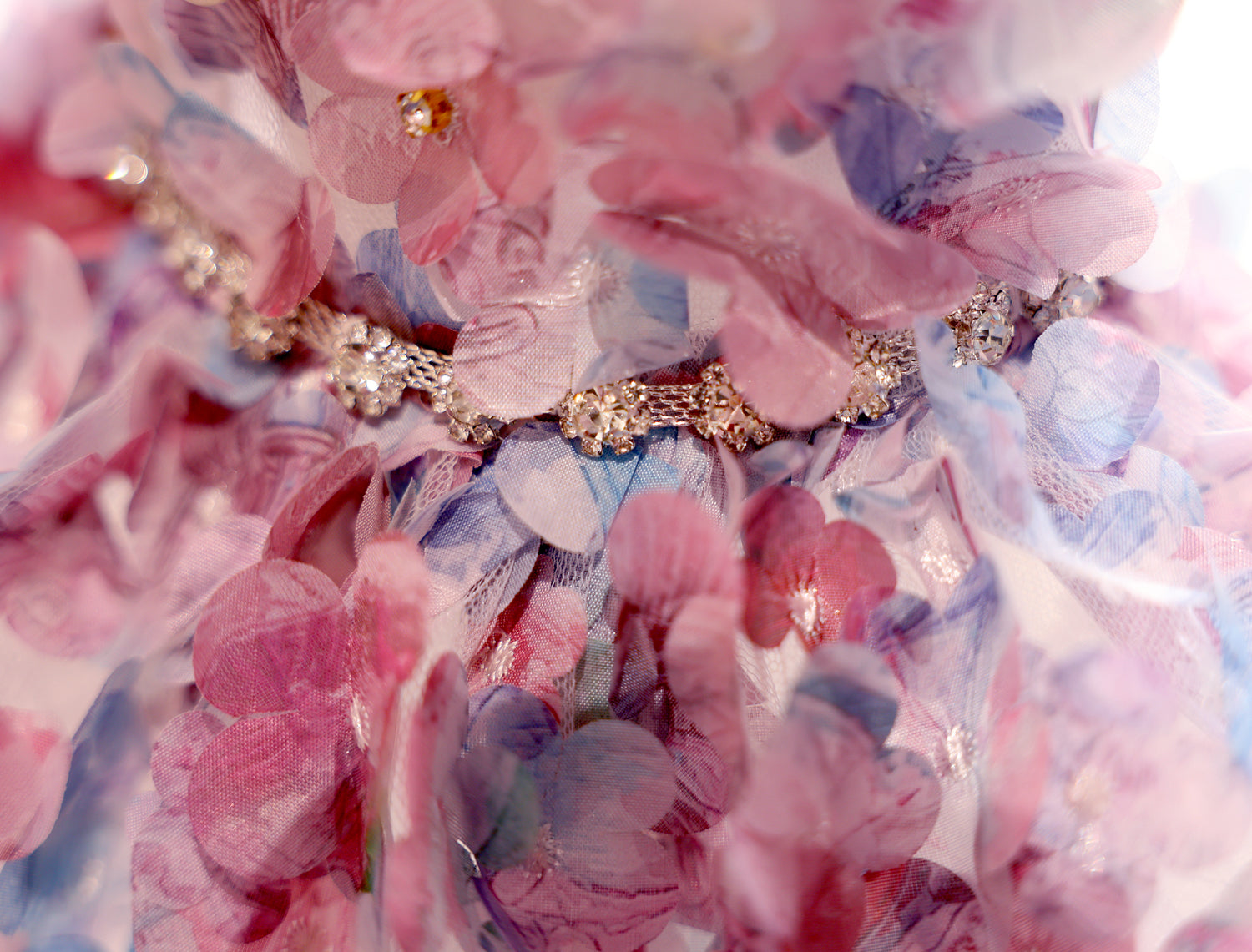 Handmade Pastel Floral Pet Dress with Pearl Collar & Lace Tutu - Party Outfit