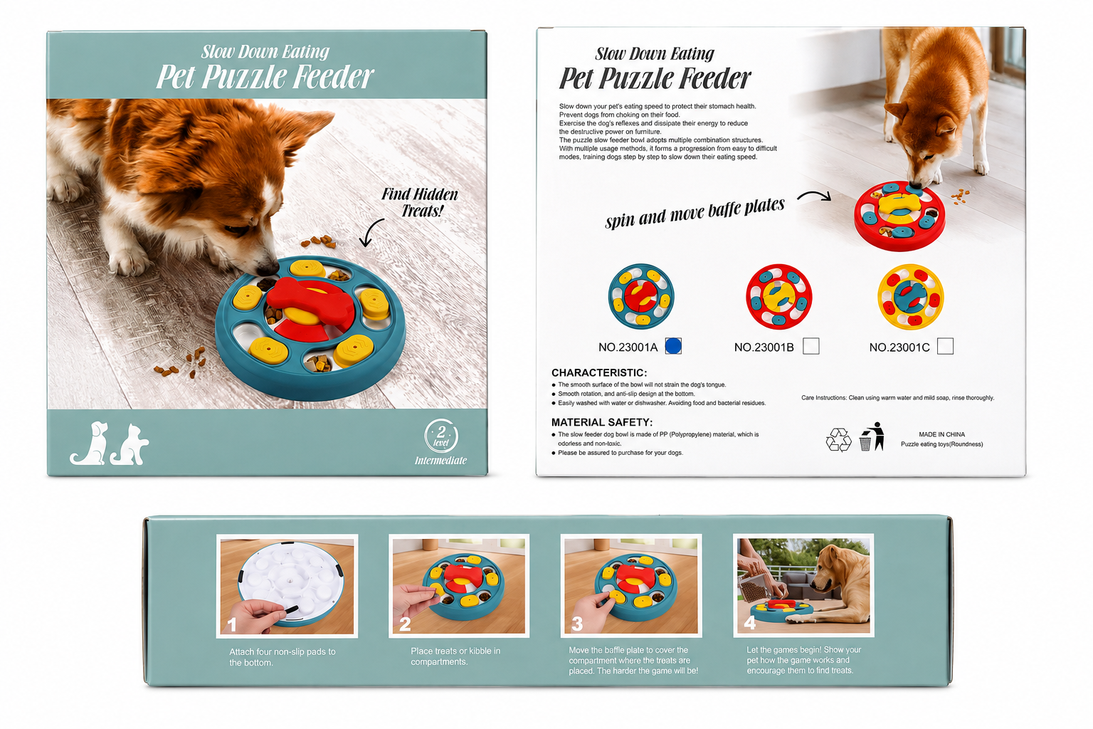 Bone Dog Puzzle Feeder Toy