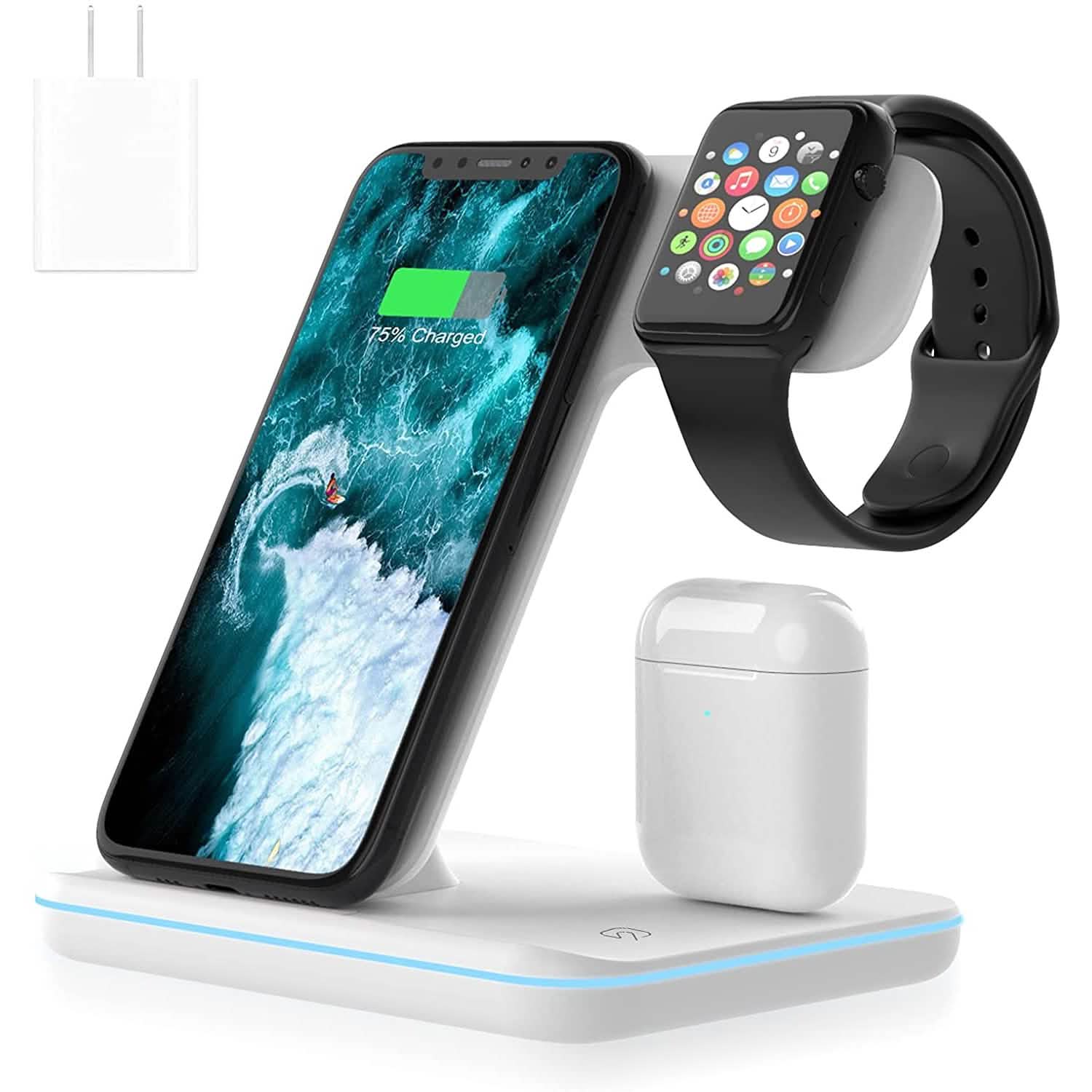 3-in-1 Qi-Certified 15W Fast Charging Station