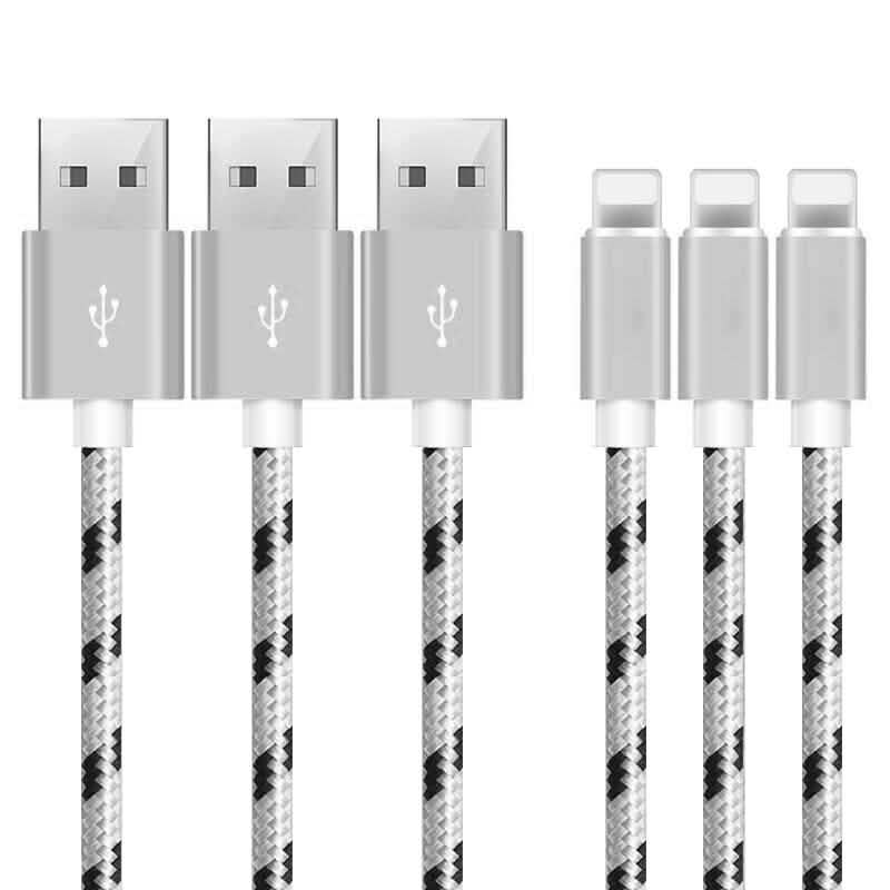 3-Pack: 10 Ft Apple Lightning Charger