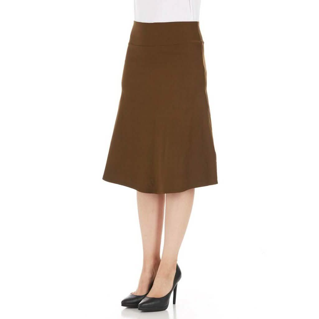 3-Pack: Aviot Lightweight Fitted A-Line Skirt