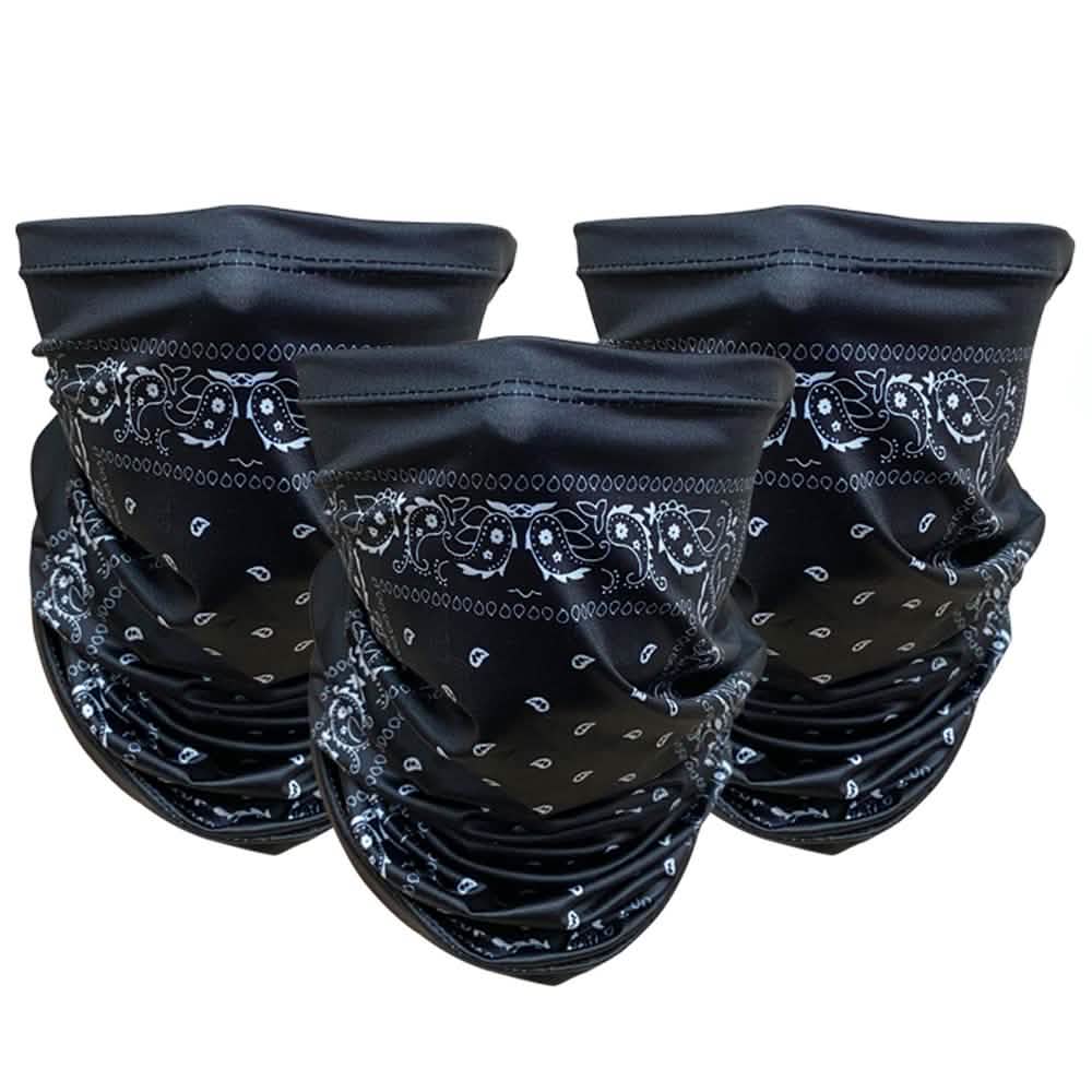 3-Pack: Headband, Bandanas, Scarf, Neck Warmer, Head Wrap, Multi Functional Gaiter