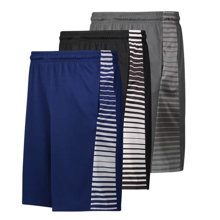 3-Pack: Men's Moisture Wicking Active Athletic Performance Shorts