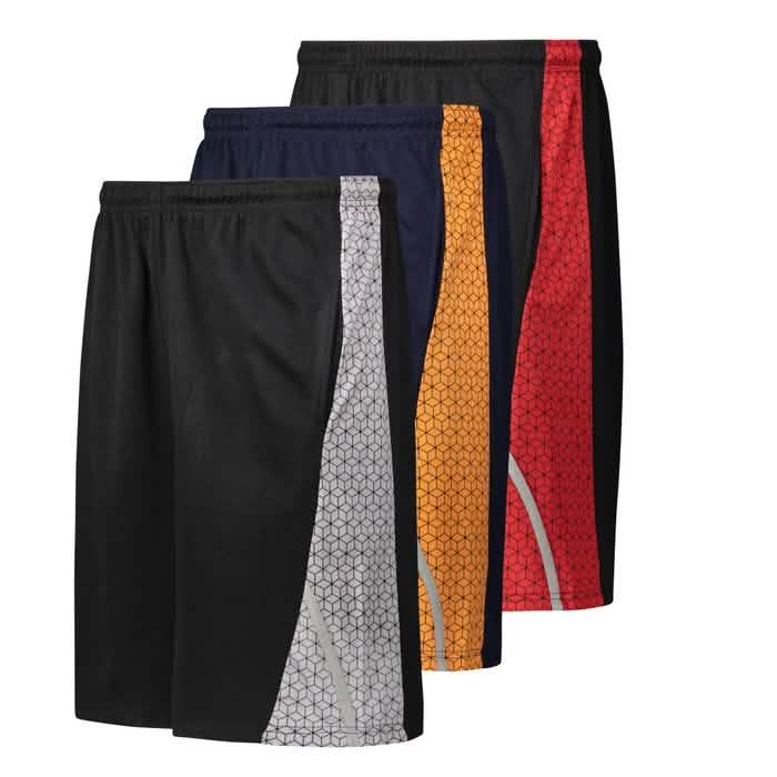 3-Pack: Men's Moisture Wicking Active Athletic Performance Shorts