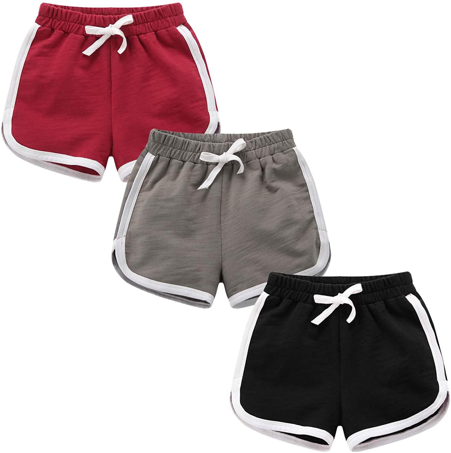 3-Pack: Running Athletic Cotton Shorts