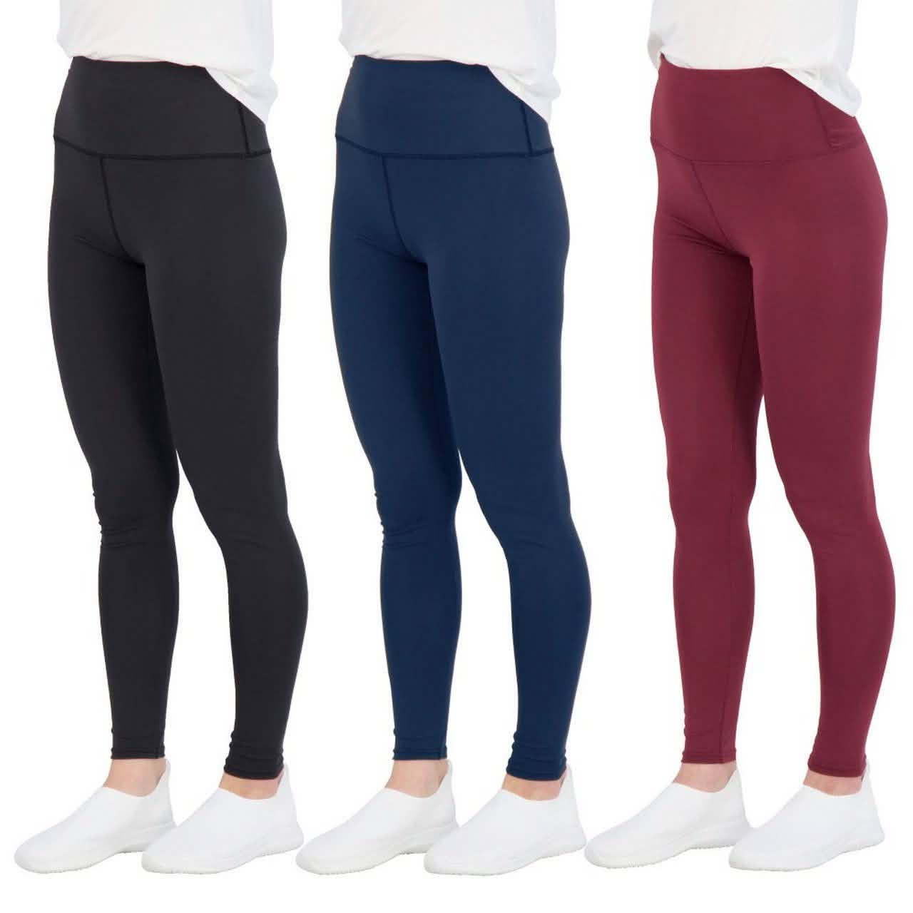 3-Pack: Women's Active Athletic Performance Leggings
