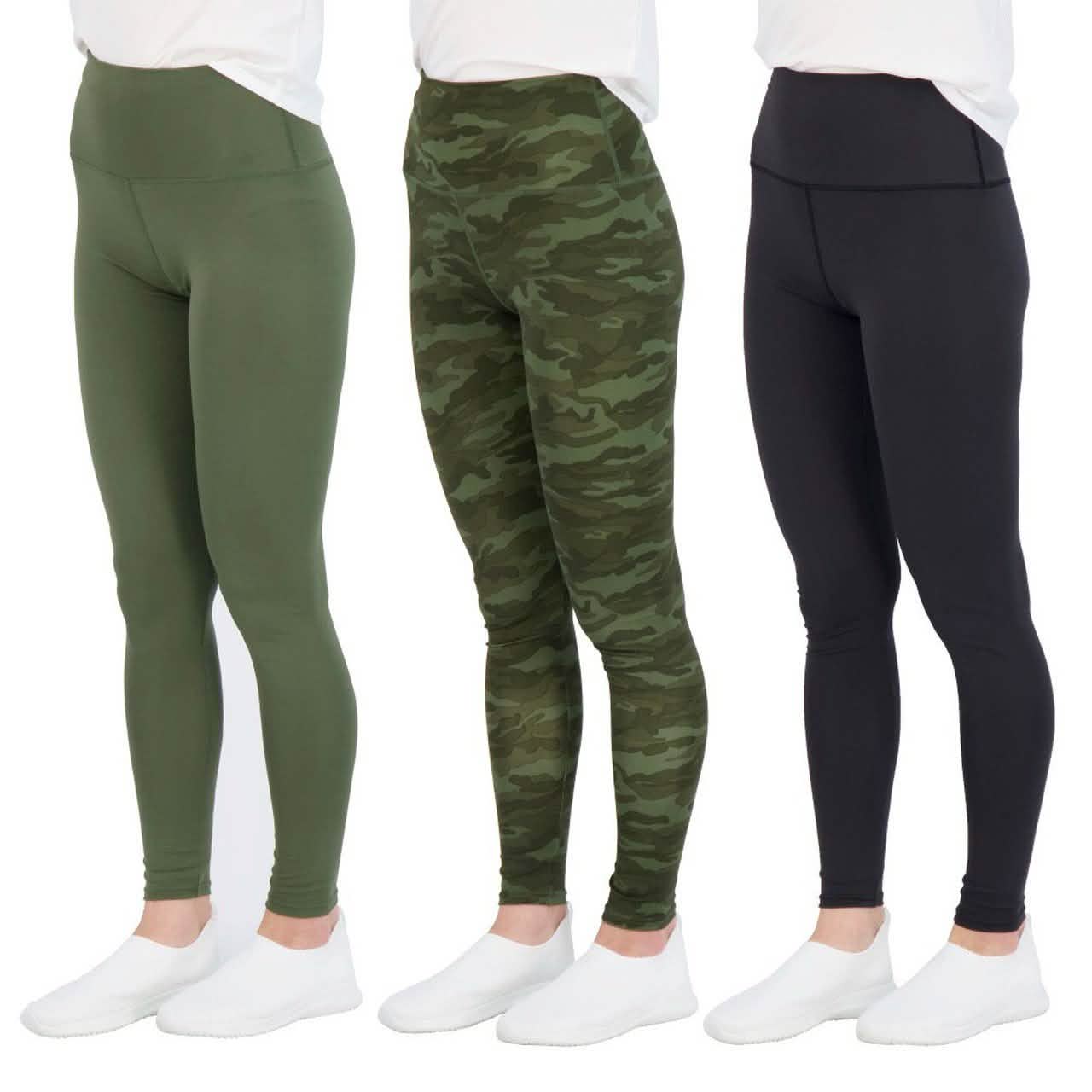 3-Pack: Women's Active Athletic Performance Leggings