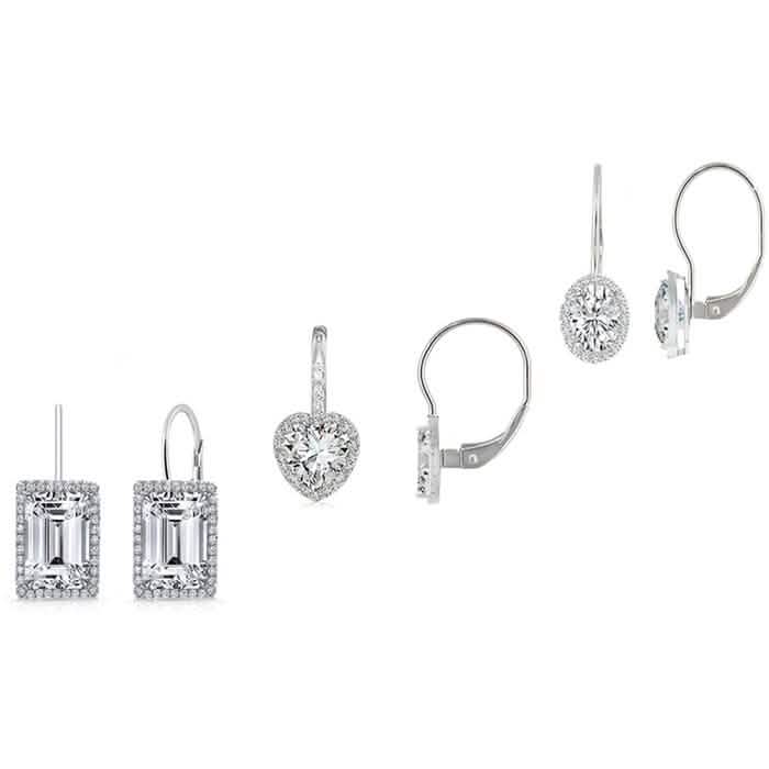 3-Pair Set: Women's Leverback Earrings