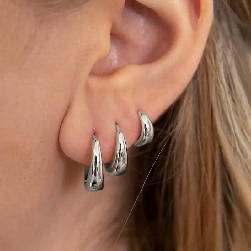 3-Pairs: Stylish and Simple Copper Earrings