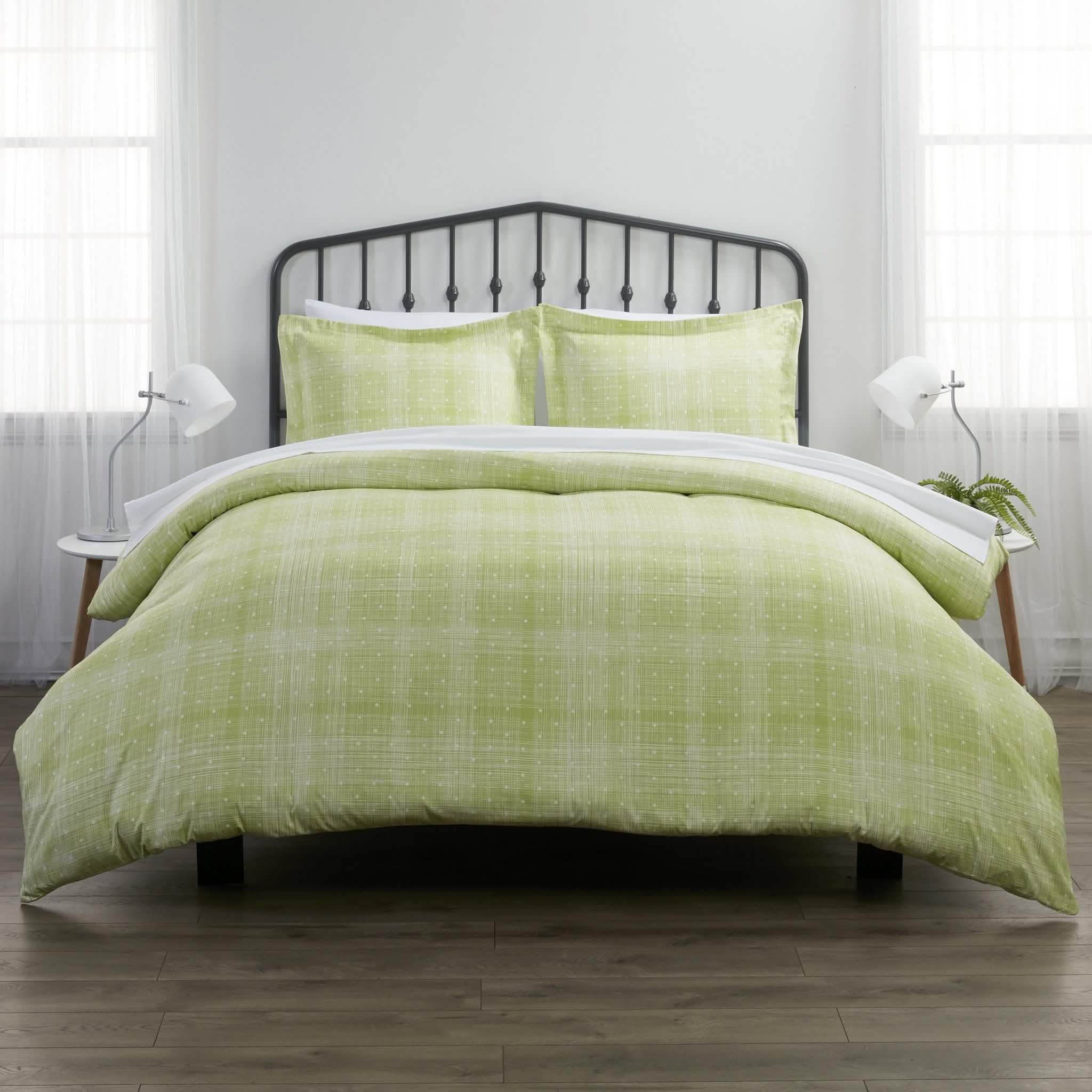 3-Piece Set: Polkadot Patterned Duvet Cover