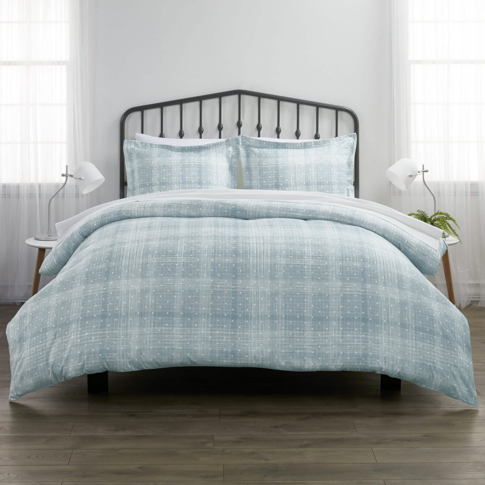 3-Piece Set: Polkadot Patterned Duvet Cover