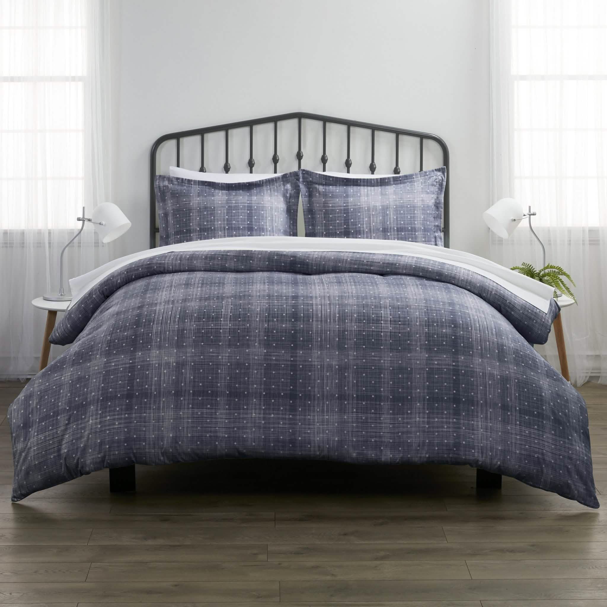 3-Piece Set: Polkadot Patterned Duvet Cover