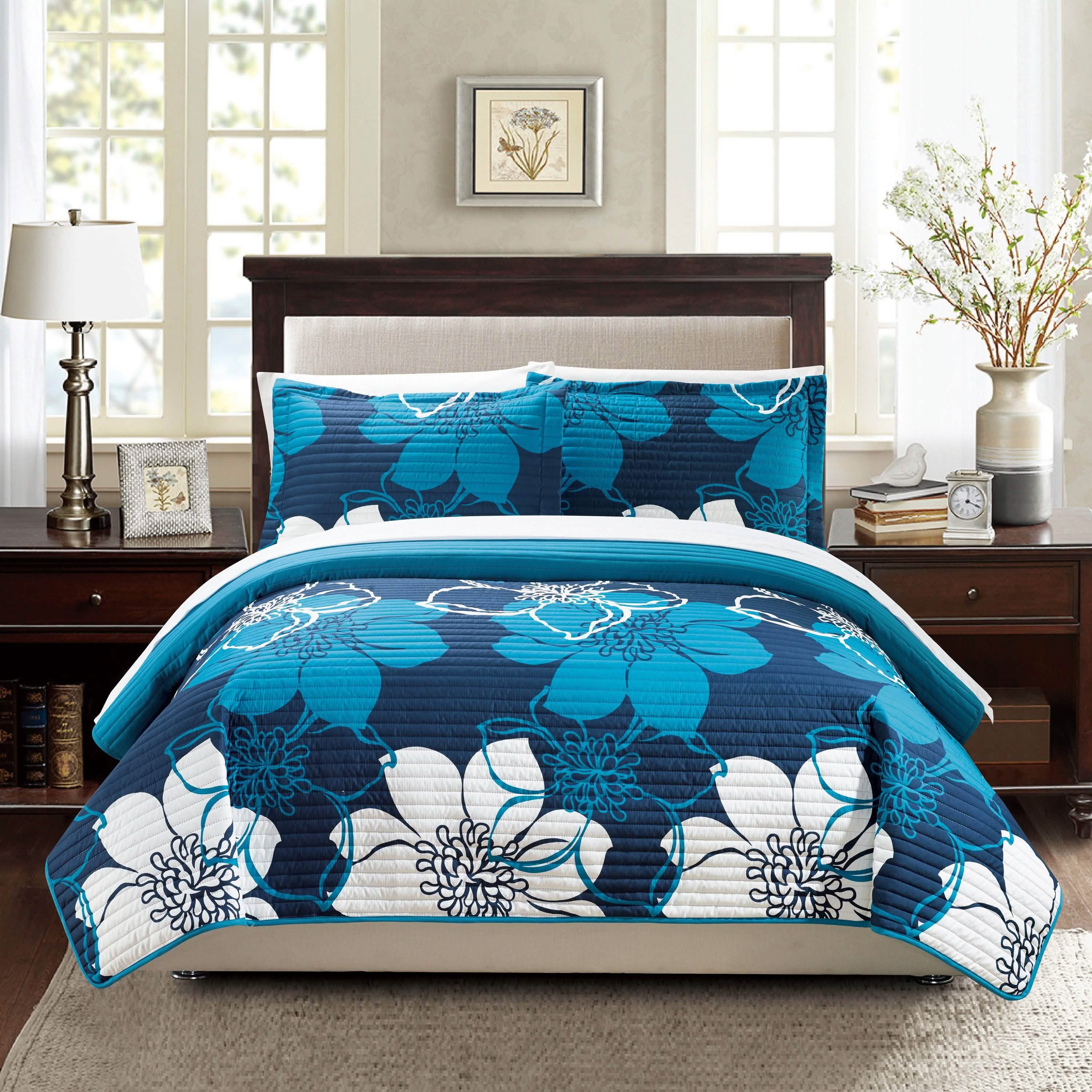 3-Piece Set: Woodside Twin, Queen or King Bedding Quilt Set