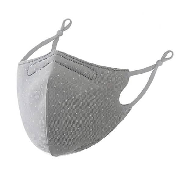 3-Piece: Solid Color Polka Dot Print Adjustable Face Mask
