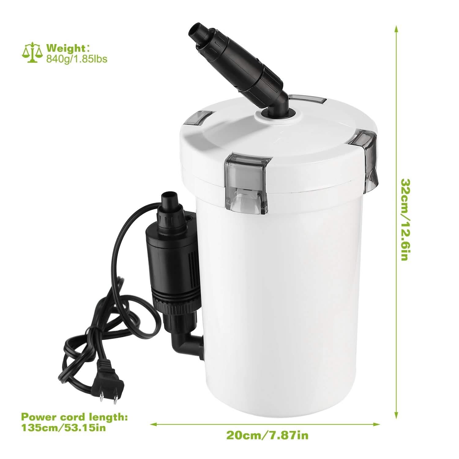 3-Stage External Canister Filter for 28 Gallon Aquarium Fish Tank