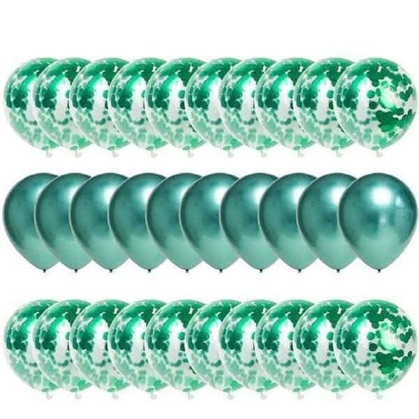 30-Pieces: Colorful Paper Latex Balloon Party Supplies