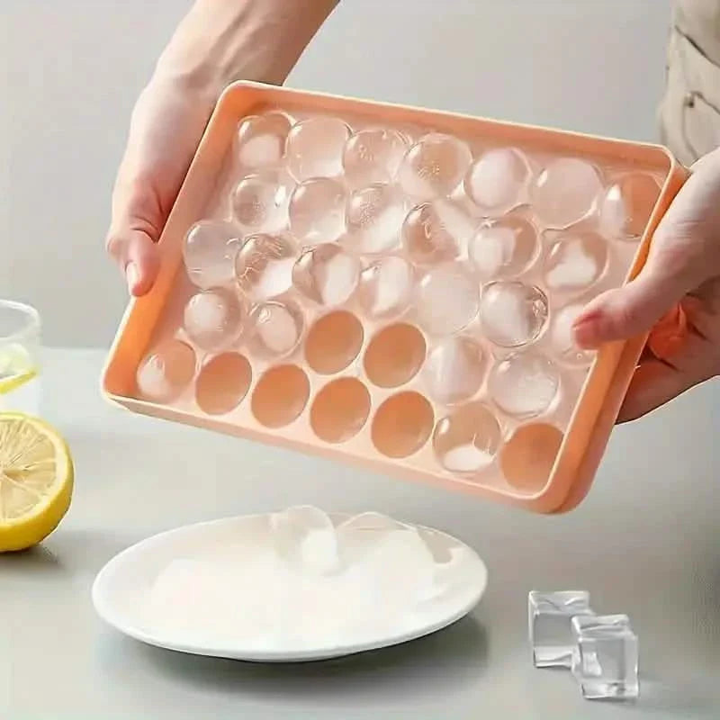 33 Round Shape Ice Cube Maker Tray