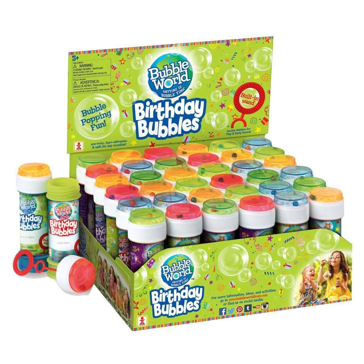 36-Pack: Bubble World Fun Bubble Bottles
