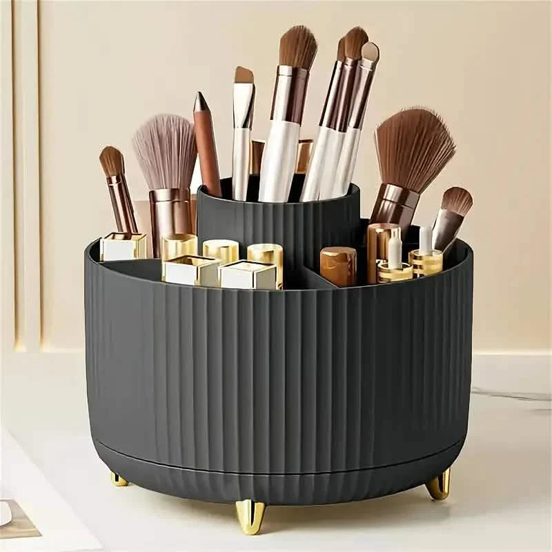 360° Rotating Makeup Organizer Holder for Brushes, Lipsticks, Skin Care & More