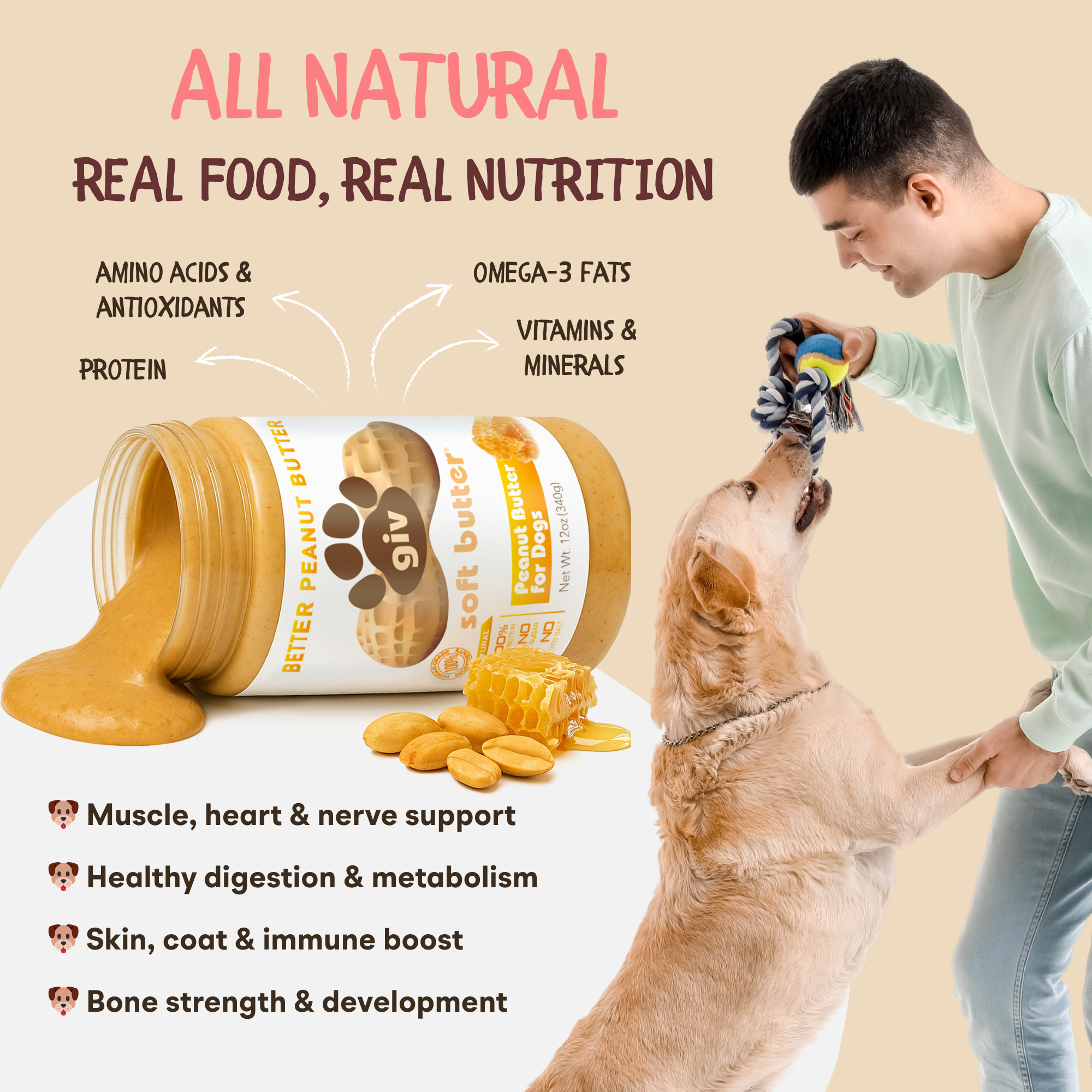 Dog Peanut Butter 4oz (12 Count)