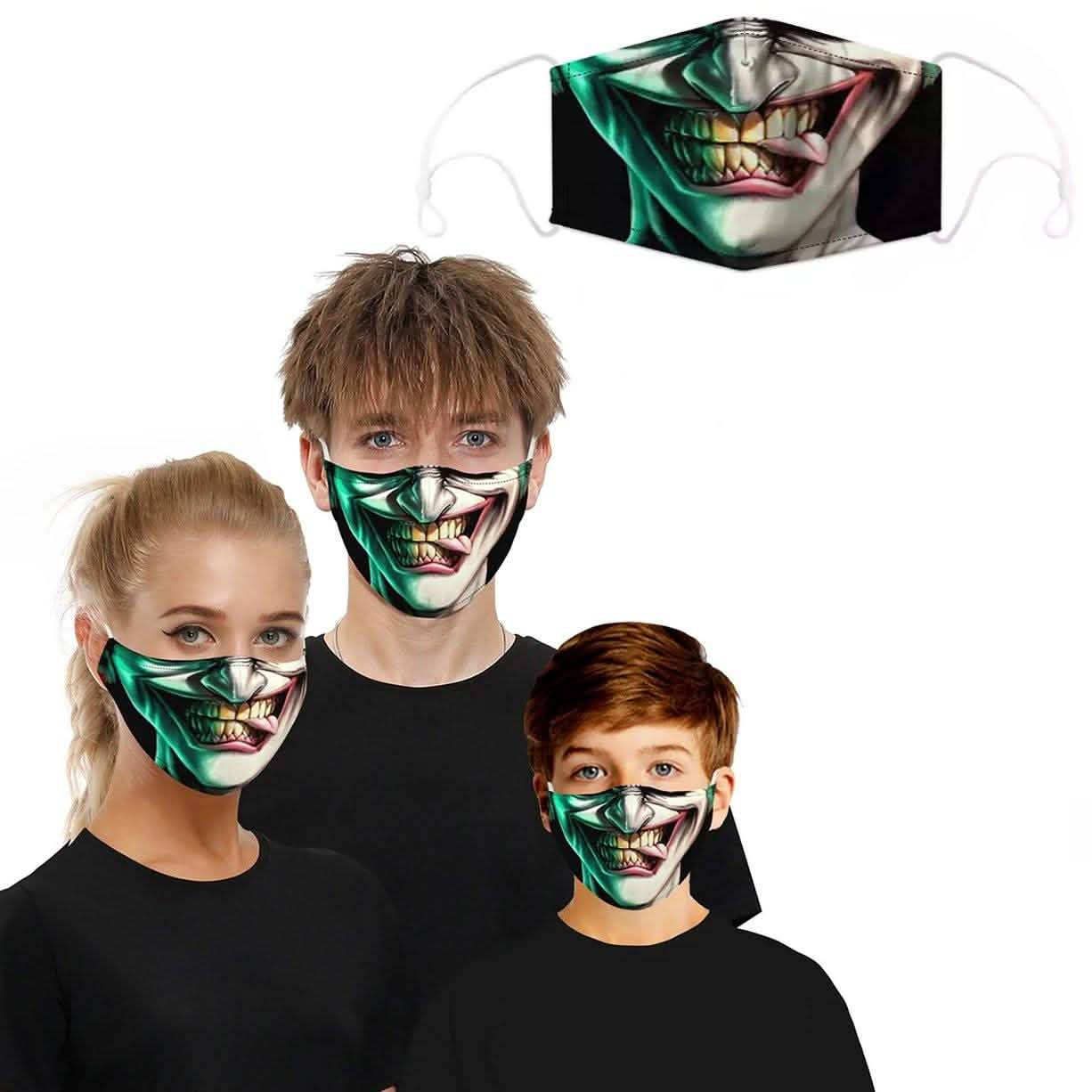 3D Halloween Special Scary Faces Reusable Face Masks