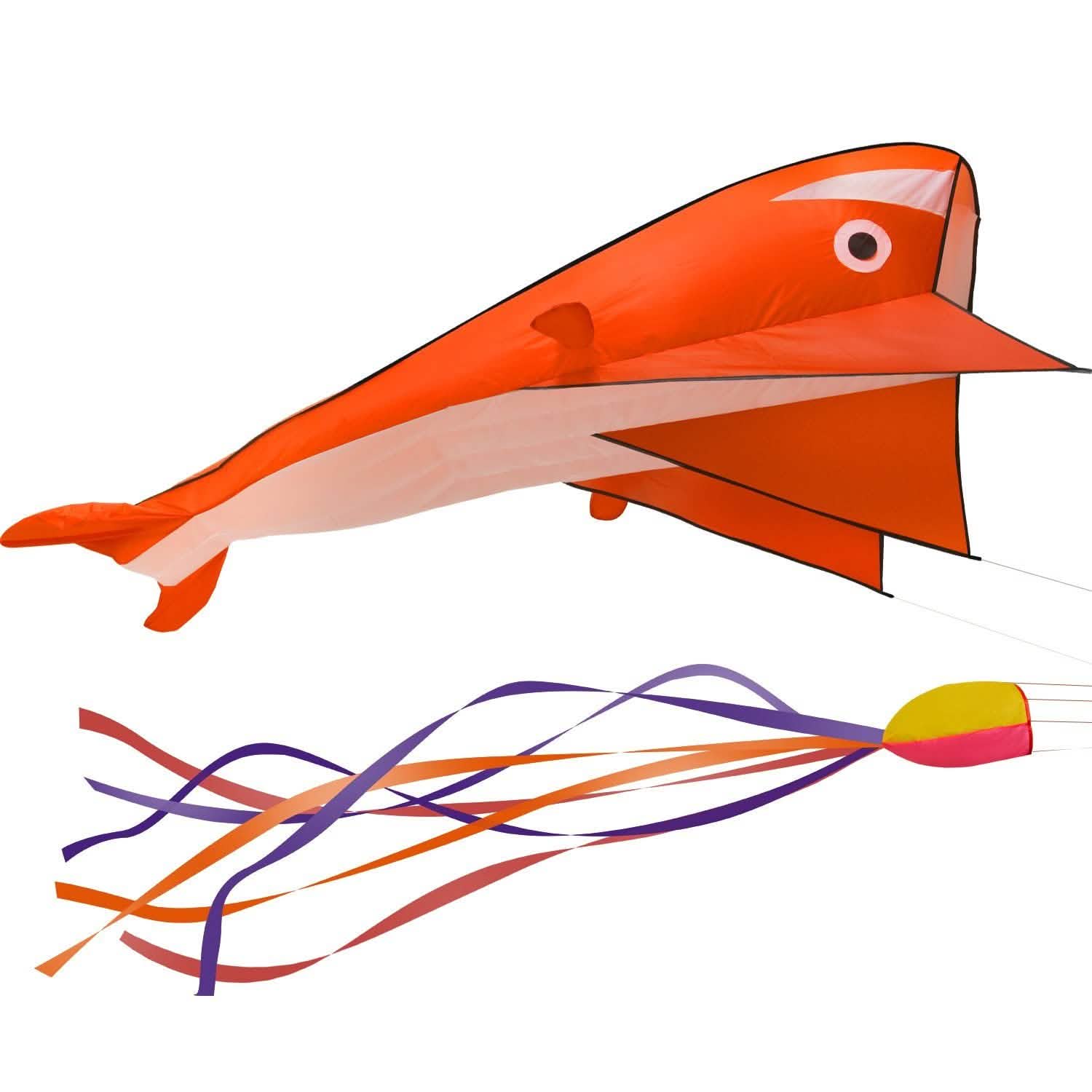 3D Kite Huge Frameless Soft Parafoil Giant Dolphin