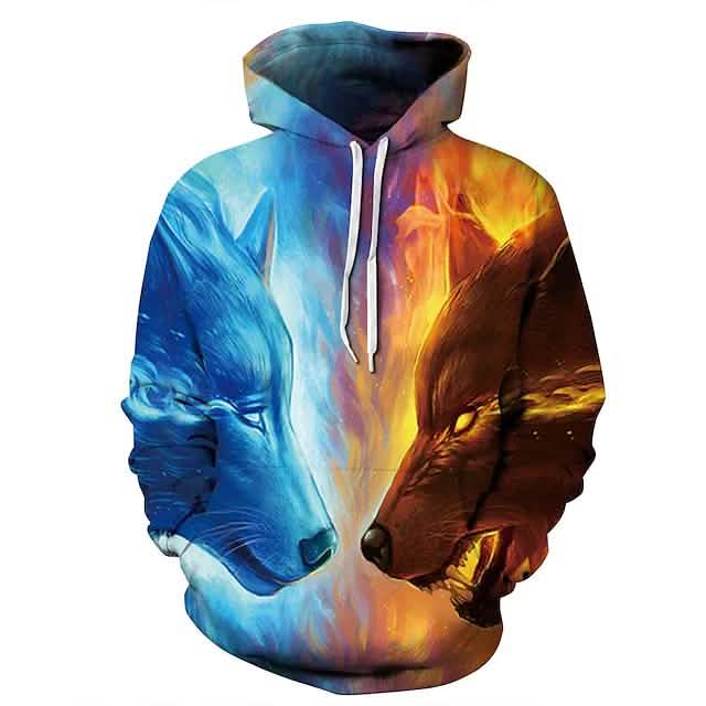 3D Printed Hoodies Sweatshirts Unisex Pullover