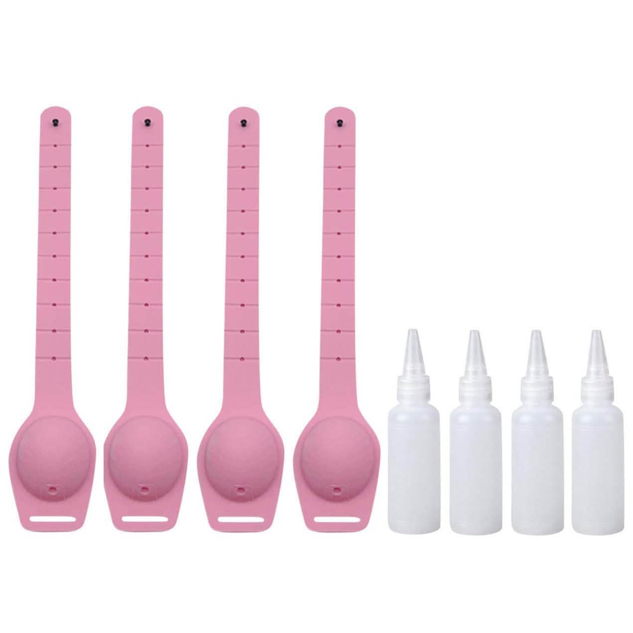 4-Pack: Travel Silicone Hand Sanitizer Bracelet