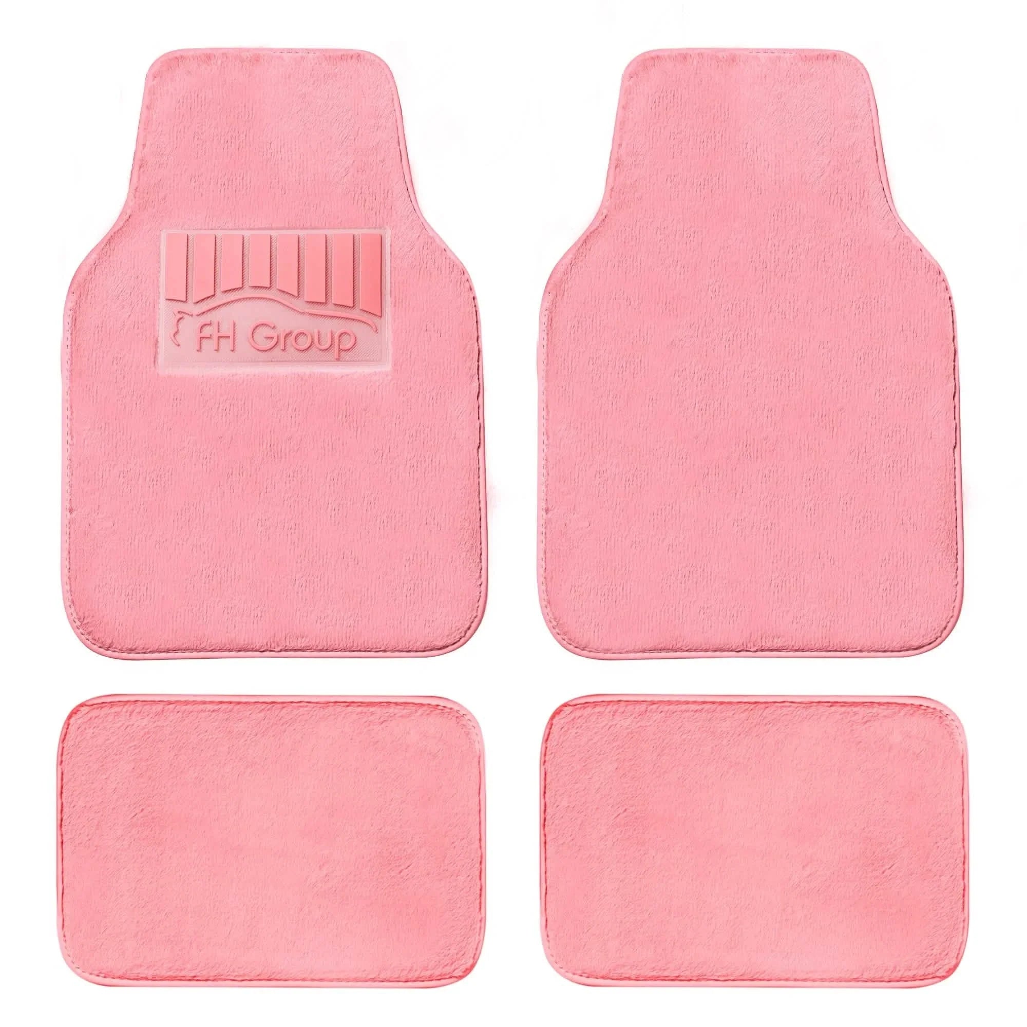 4-Piece: Doe16 Faux Rabbit Fur Non-Slip Floor Mat Set