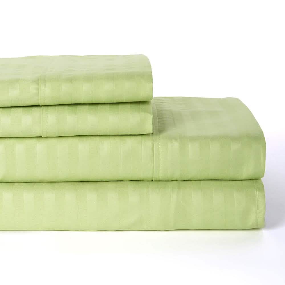 4-Piece: Lux Decor Collection Stripe Sheet Set