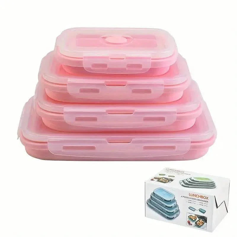 4-Piece Set: Plastic Food Storage Containers With Lids