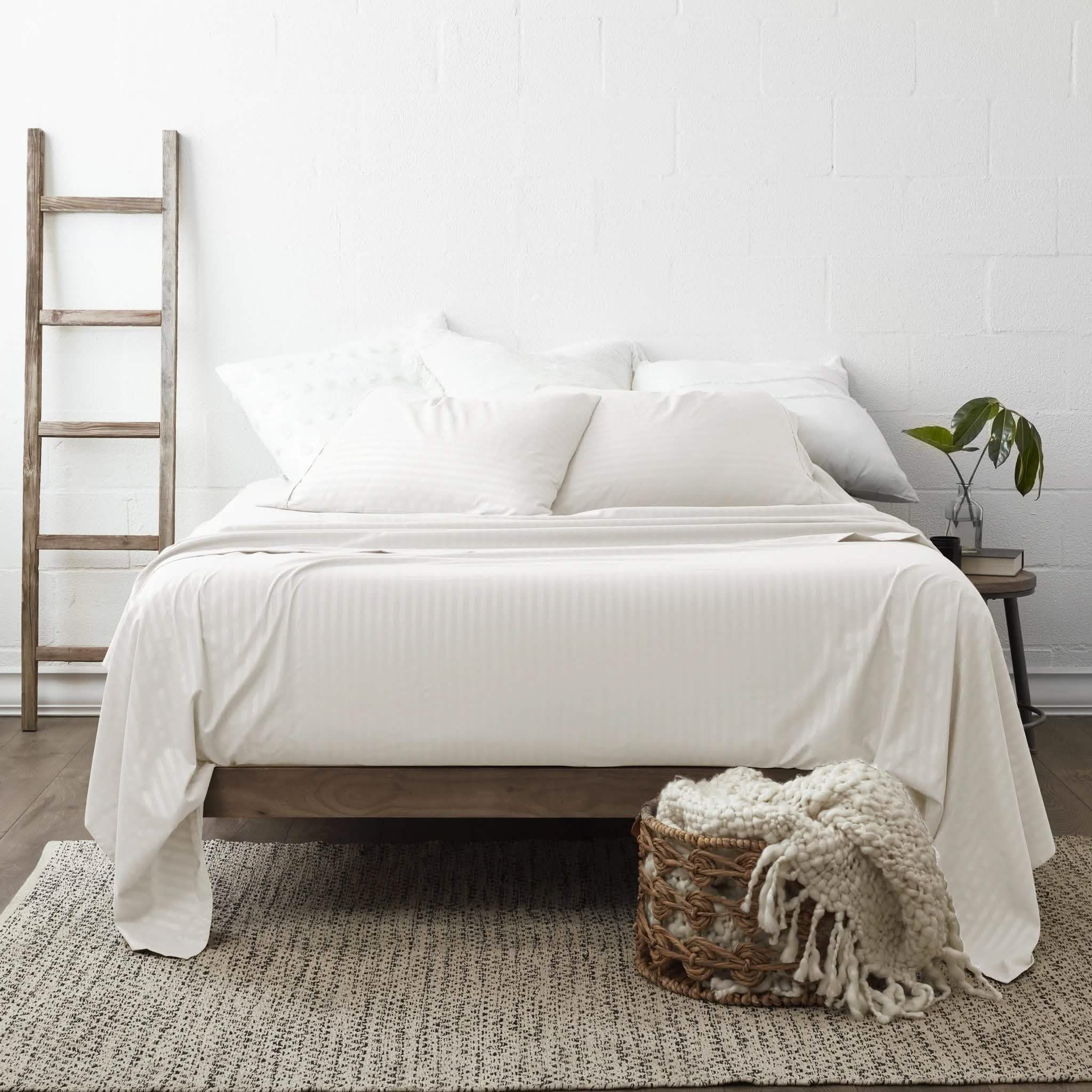 4-Piece Striped Embossed Sheet Set