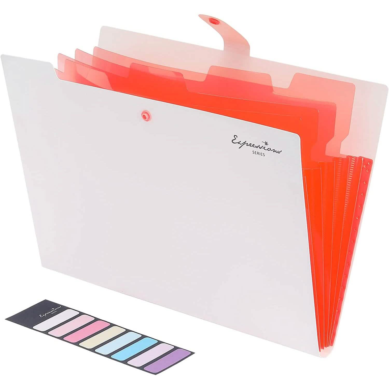 5 Pocket Folder with Labels, Letter Size Expanding File Folder Organizer