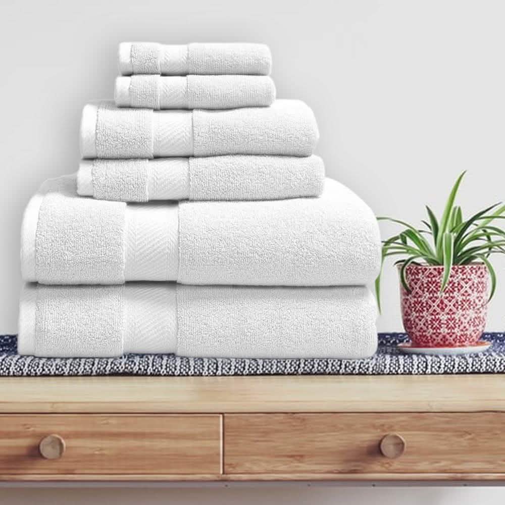 6-Piece: 100% Organic Cotton Bath Towel Set