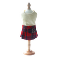 Plaid Dog Kilt Skirt with Buckle Detail - Stylish Pet Outfit Knitted Jumper Sweater for Fall & Winter