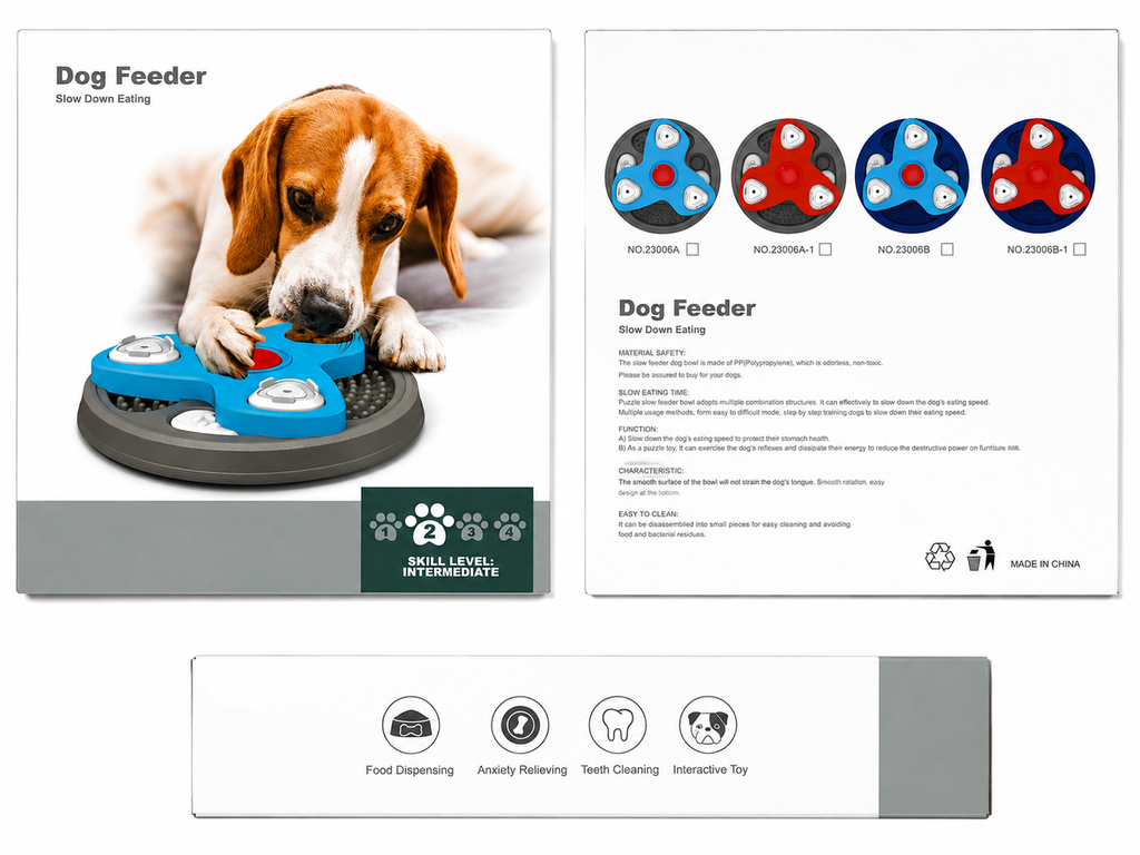 Spinner Dog Puzzle Feeder Toy