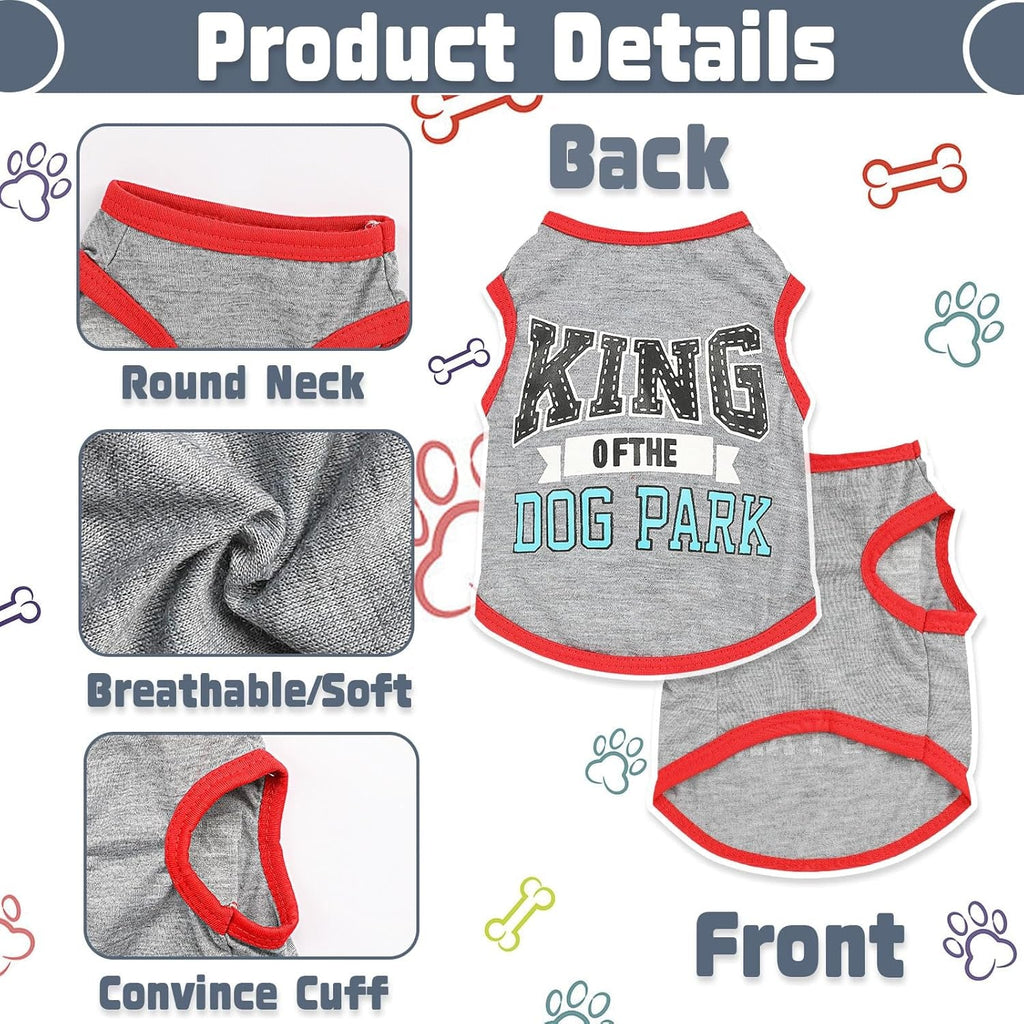 4 Pack Small Dog Shirts Cute Puppy Clothes for Chihuahua Yorkie