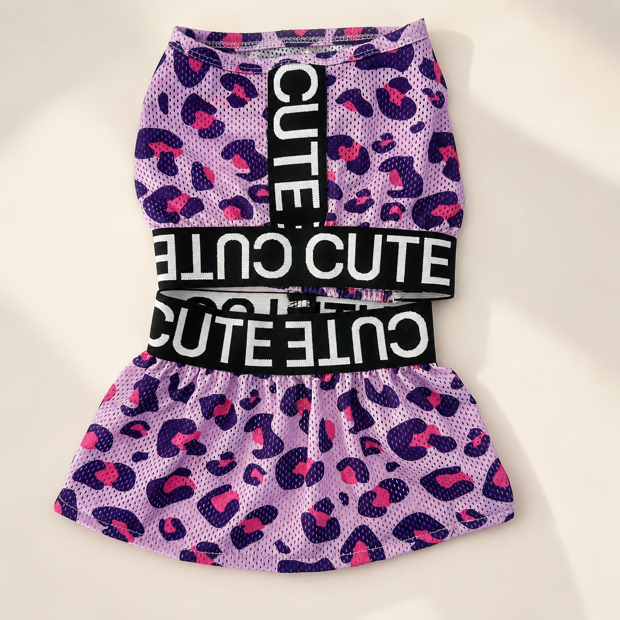 Purple Leopard 2-Piece GYM Dog Dress Set