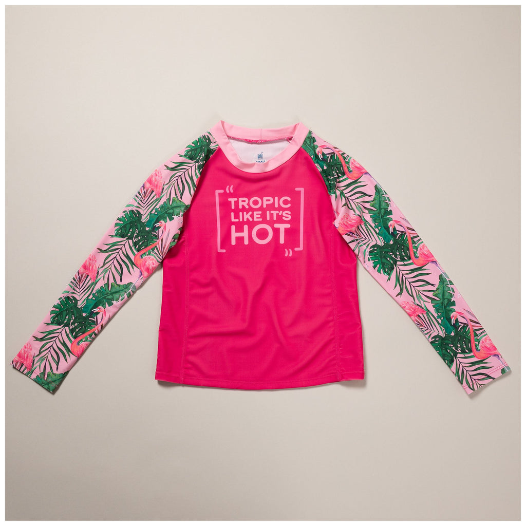 Kids Long Sleeve Rashguard Swim Shirt