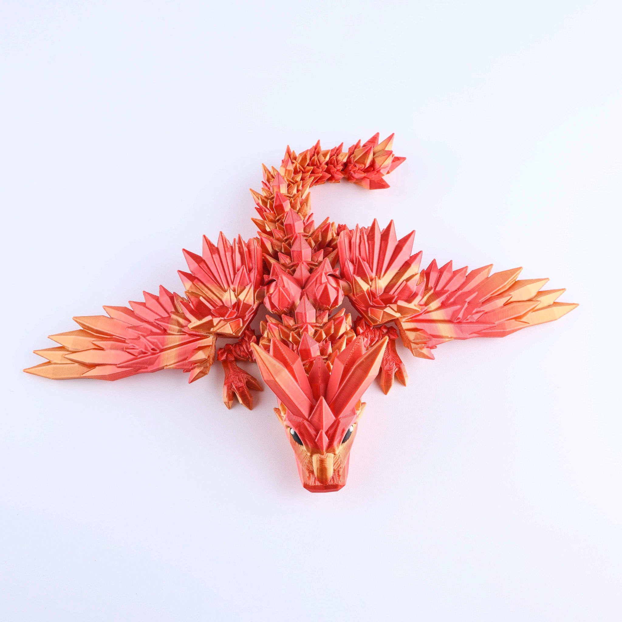 3D Printed Crystal Wing Baby Dragon Fidget Toy – Articulated Fantasy Desk Toy Gift