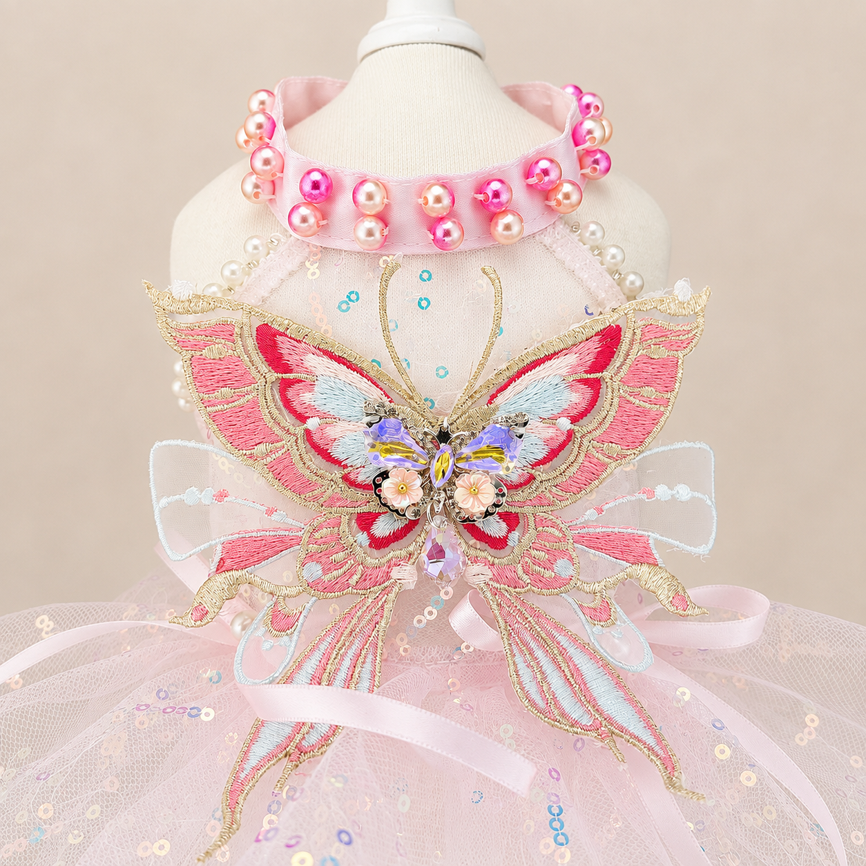 Butterfly Tulle Pet Dress for Dogs and Cats