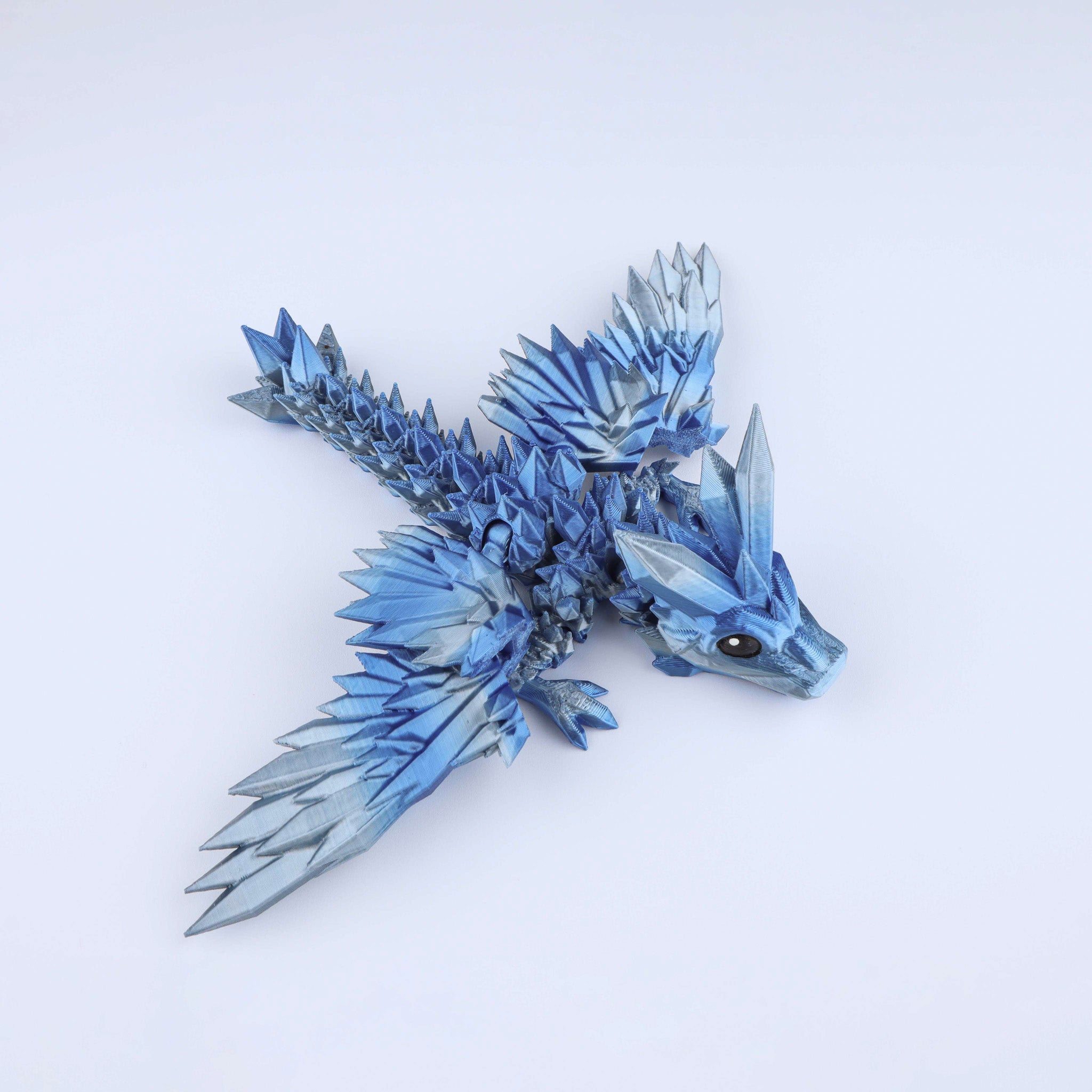 3D Printed Crystal Wing Tadling Dragon Fidget Toy – Articulated Fantasy Desk Toy Gift