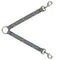 Dog Leash Splitter - Leopard White/Multi Color