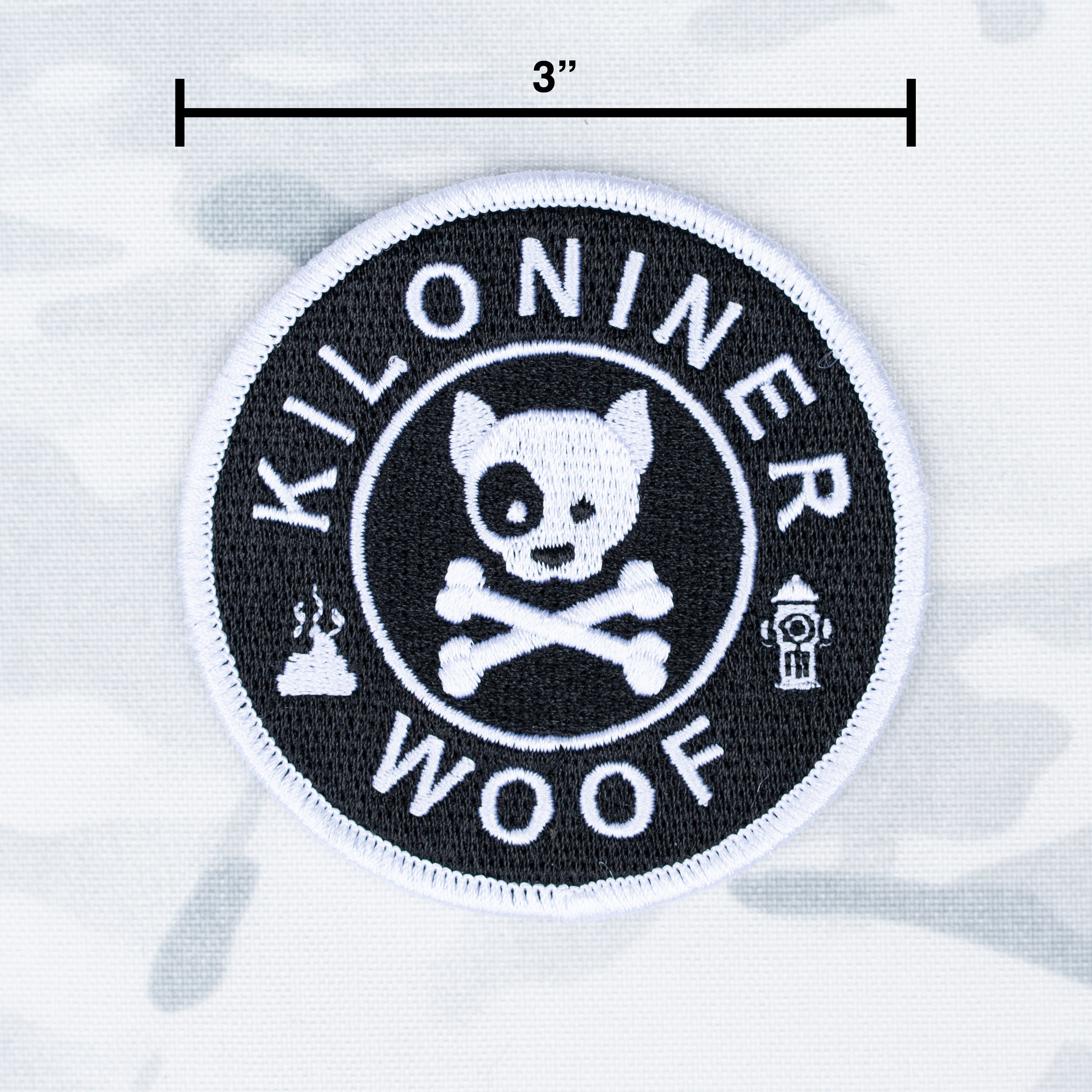 DOG & CROSSBONES Glow In The Dark Morale Patch